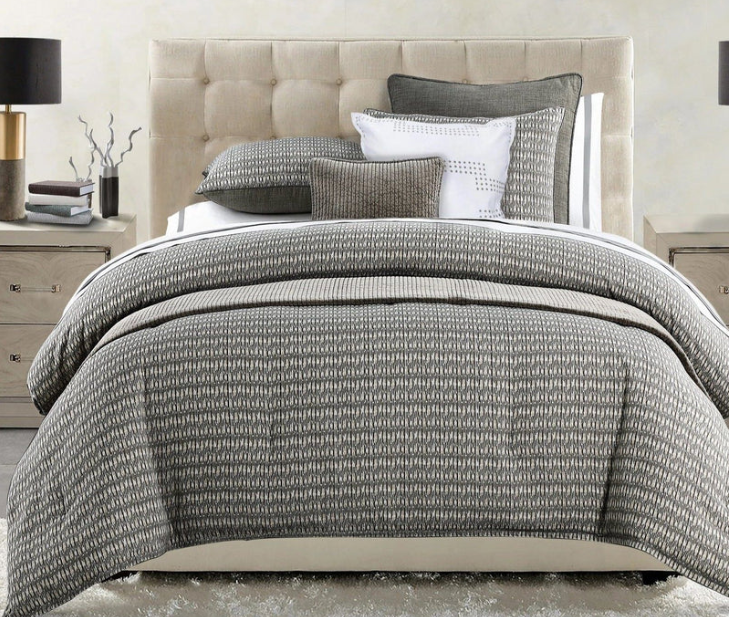 FENTON COMFORTER SET - TAUPE/CREAM - SUPER KING