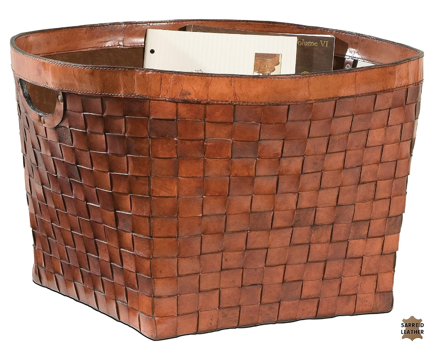 LEATHER BASKET