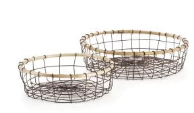 YOUNTVILLE LOW WIRE BASKETS - SMALL AND MEDIUM