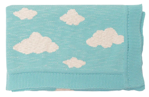 SOFT CLOUDS BABY BLANKET - ROBIN EGG BLUE
