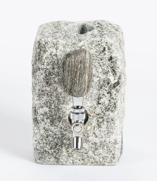 FUNKY ROCK DESIGNS STONE DRINK DISPENSER - GREY