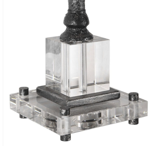 UTTERMOST TEALA AGED BLACK BUFFET LAMP WITH SHADE