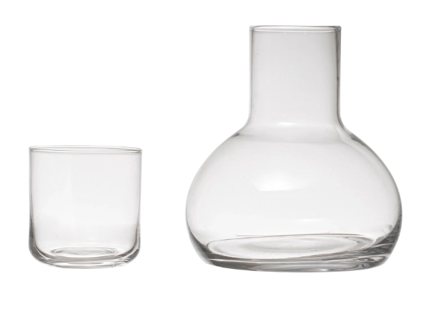 BLOOMINGVILLE GLASS CARAFE W/ GLASS