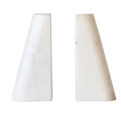 BLOOMINGVILLE MARBLE BOOKENDS