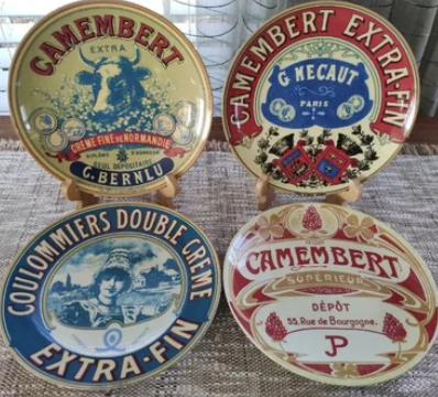 VINTAGE FRENCH CAMEMBERT DESSERT PLATES - ASSORTED