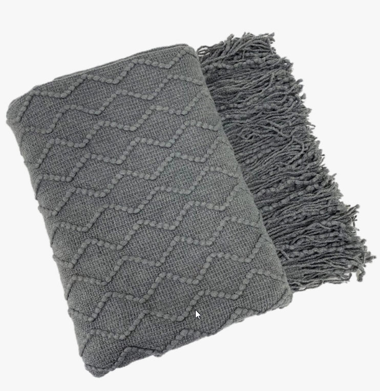 WEAVE KNIT THROW BLANKET 50X60