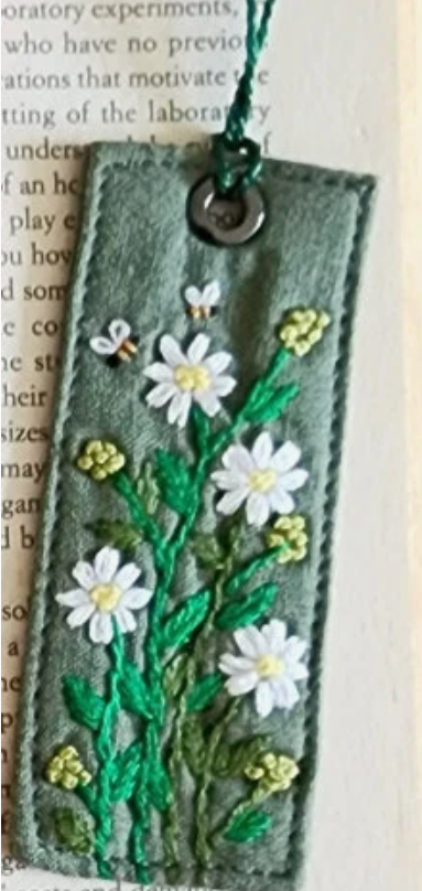 FLORAL EMBROIDERED BOOKMARKS
