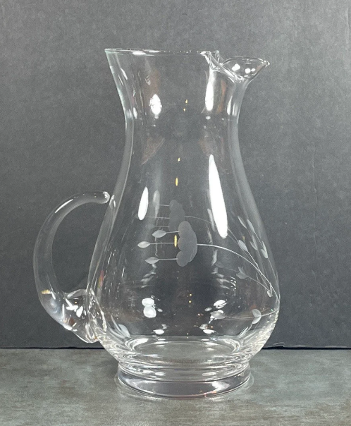 VINTAGE 1970'S HERITAGE ETCHED PATTERN BY PRINCESS HOUSE 72oz WATER PITCHER
