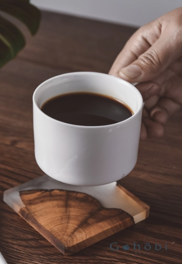 WOOD AND RESIN COASTER- INDIVIDUALLY SOLD