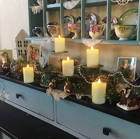 REAL WAX 2x3 VOTIVE PILLAR CANDLES -3 PAK WITH TIMER