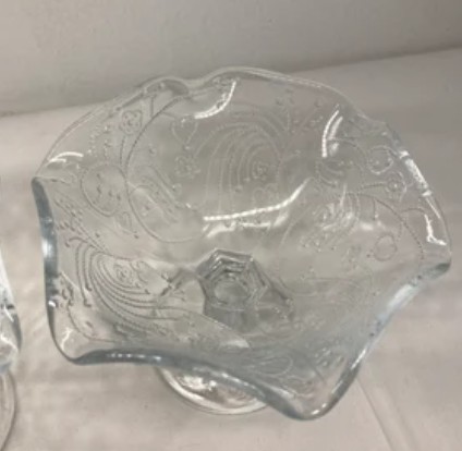 SOUTHERN LIVING VICTORIA GLASS FOOTED DESSERT COMPOTE DISHES - SET OF 4