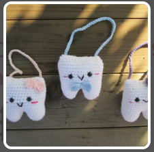 CROCHET TOOTH FAIRY PILLOWS - ASSORTED