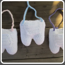 CROCHET TOOTH FAIRY PILLOWS - ASSORTED