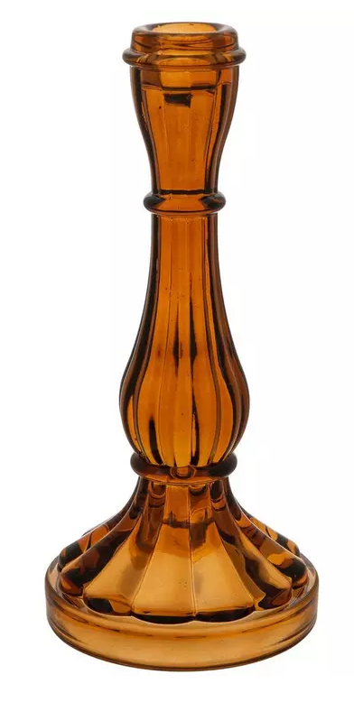 AMBER GLASS CANDLE HOLDER - ASSORTED
