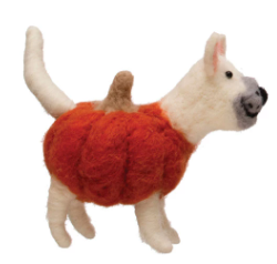 HALLOWEEN WOOL FELT DOG IN COSTUME - 4 STYLES