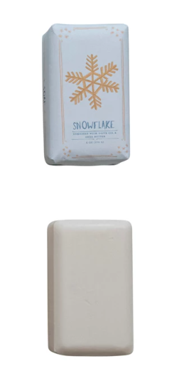 CLEAN AS A WHISTLE HOLIDAY SCENTED MILLED BAR SOAP -SNOWFLAKE