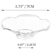 CLEAR GLASS ROUND BOBECHE CANDLE GUARDS FOR TAPER CANDLES - ASSORTED