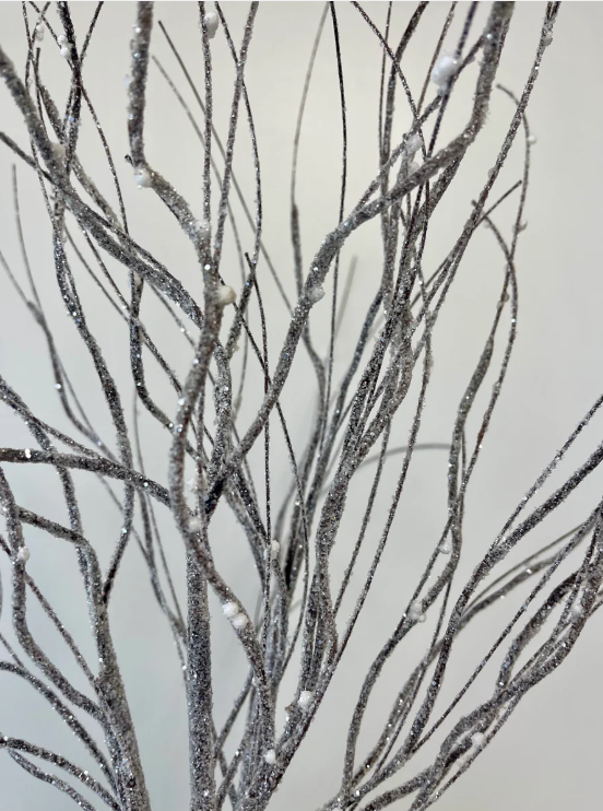 32" FROSTED CURLY TWIG SPRAY