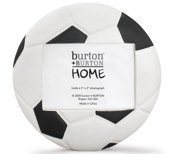 SOCCER BALL SHAPED PICTURE FRAME