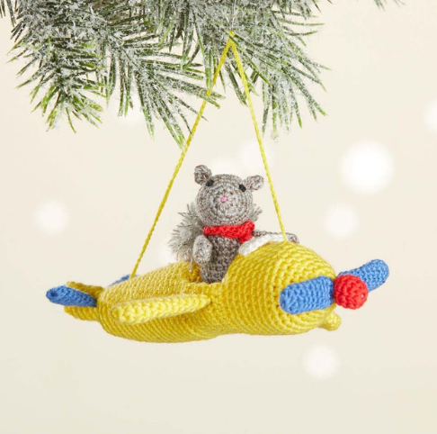 CROCHETED CHRISTMAS ANIMAL ORNAMENTS - ASSORTED