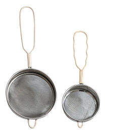 STAINLESS STEEL STRAINER WITH ENAMELED HANDLE - ASSORTED