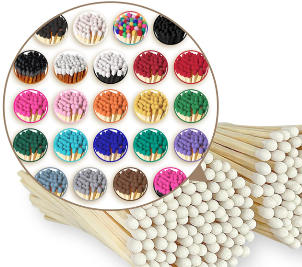 2" CLASSIC TIP SAFETY MATCHES - ASSORTED COLORS - 50CT