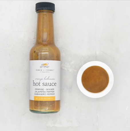FINCH + FENNEL 5oz ORANGE HABANERO HOT SAUCE