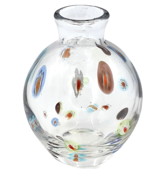 TORCELLO VENETIAN STYLE BUD VASE - MILLE FIORI DOTS