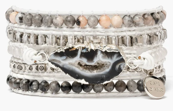 CAPE DIABLO - BRACELETS - WHITE LABRADORITE WRAP