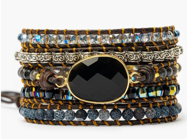 CAPE DIABLO - BRACELETS - ONYX MOONLIGHT PROTECTION WRAP