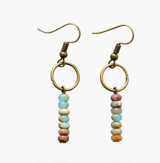 CAPE DIABLO - EARRINGS - NATURAL STONE JASPER AFRICA