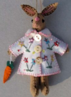 FELTED BUNNY IN WHITE JACKET - 4"