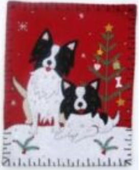 FELTED DOG PILLOW - 8"x10"