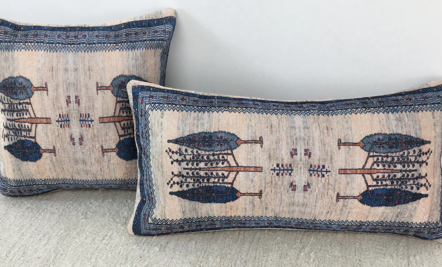 BOHO 12"X24" DOWN FILLED ACCENT PILLOW - NAVY