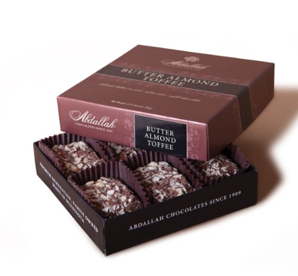 ABDALLAH CANDIES - BUTTER ALMOND TOFFEE - 3oz.