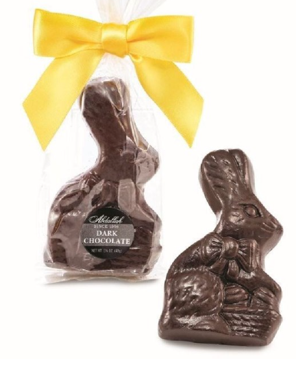 ABDALLAH CANDIES - 1.75oz. CHOCOLATE RABBIT W/BASKET & BOW - ASSORTED