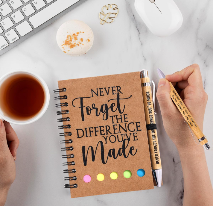 APPRECIATION INSPIRATIONAL NOTEBOOK W/STICKY NOTES & PEN - ASSORTED