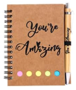 APPRECIATION INSPIRATIONAL NOTEBOOK W/STICKY NOTES & PEN - ASSORTED