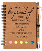 APPRECIATION INSPIRATIONAL NOTEBOOK W/STICKY NOTES & PEN - ASSORTED