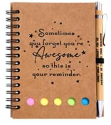 APPRECIATION INSPIRATIONAL NOTEBOOK W/STICKY NOTES & PEN - ASSORTED