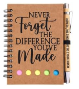 APPRECIATION INSPIRATIONAL NOTEBOOK W/STICKY NOTES & PEN - ASSORTED
