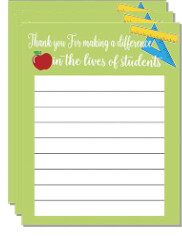 TEACHER APPRECIATION MEMO NOTE PADS - ASSORTED