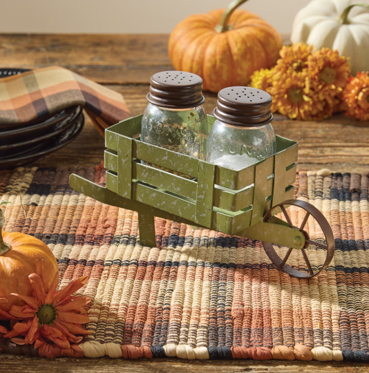 WHEELBARROW SALT AND PEPPER CADDY