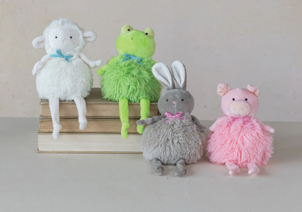 FABRIC BEAN BAG ANIMALS - ASSORTED