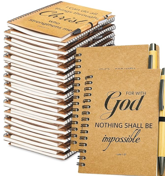 CHRISTIAN INSPIRATION NOTEBOOK JOURNAL W/BAMBOO PEN