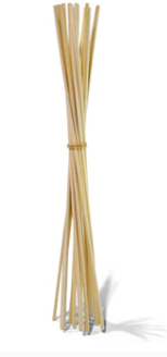 Diffuser Reeds: 10 Inch Natural Rattan Wood Sticks for Essence Oil Diffuser - 12 +/- sticks per Pak