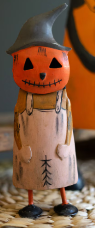 HALLOWEEN PAINTED IRON SCARECROWS - ASSORTED