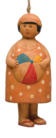 HAND-PAINTED STONEWARE NAUTICAL BELLS - ASSORTED