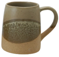 14 oz. STONEWARE MUG, REACTIVE GLAZE - ASSORTED