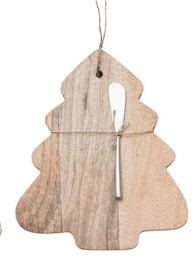 MANGO WOOD BOARD & CANAPE KNIFE - ASSORTED